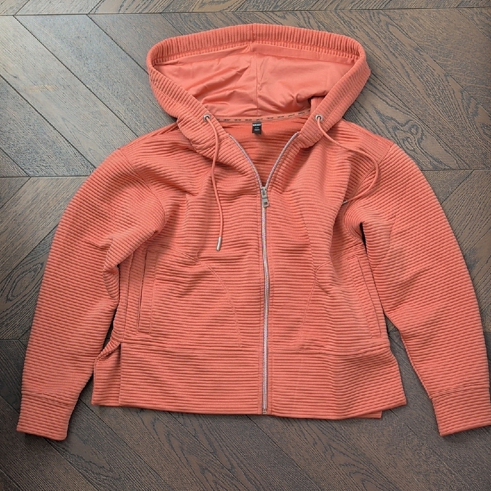 DKNY Pink Cropped Hoodie Size XS